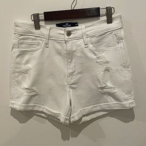 White Hollister denim shorts